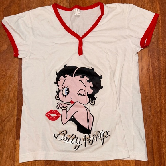Women’s Y2K 90s retro Betty Boop White and Red T-Shirt large - Picture 1 of 3